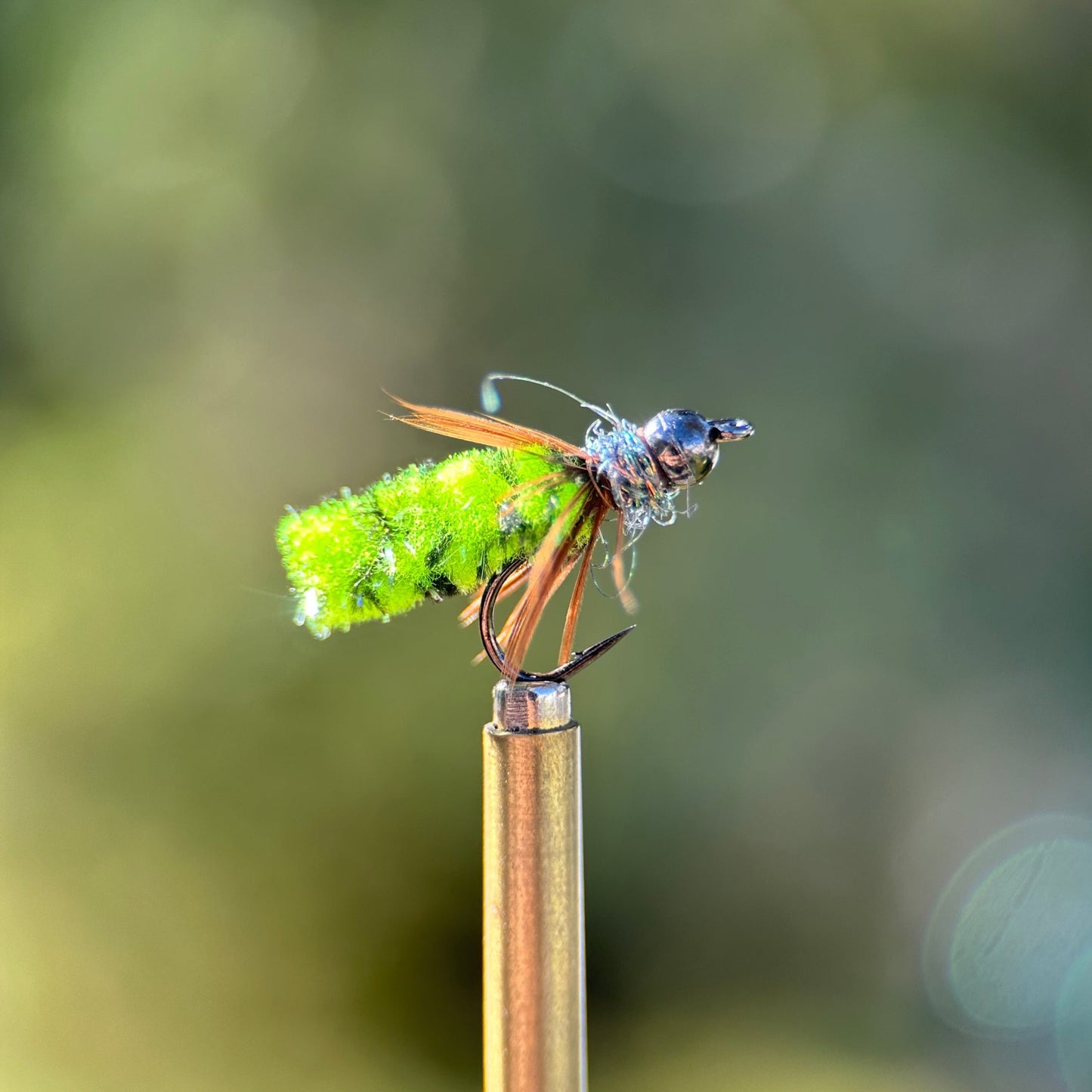 standard chartreuse colored mop fly nymph photo