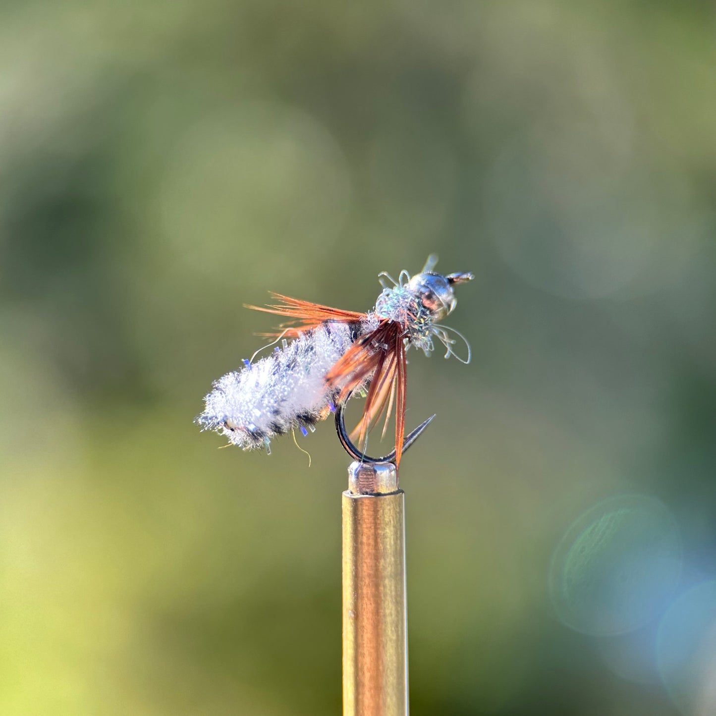 standard white colored mop fly nymph photo